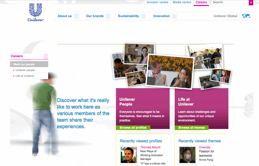 Unilever Careers Website