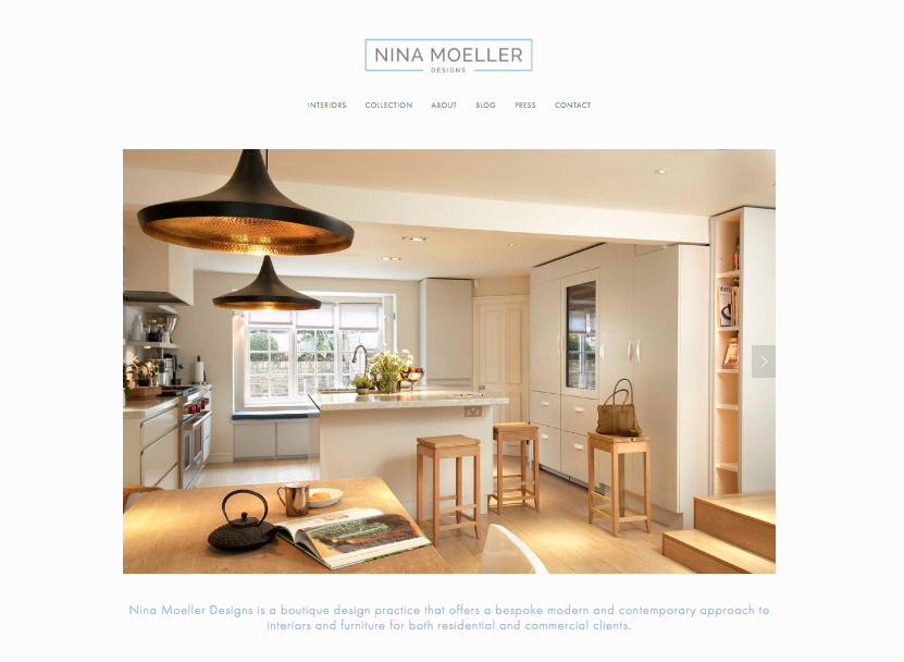 Nina Moeller Designs - Website Redesign