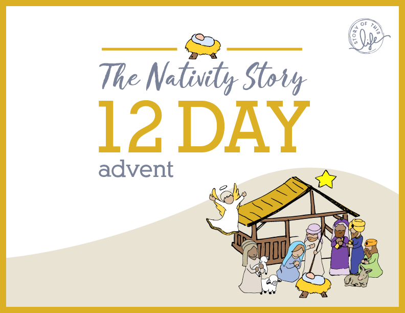 Foldable Birth of Christ Nativity Story BoxPortable Christmas Playset 