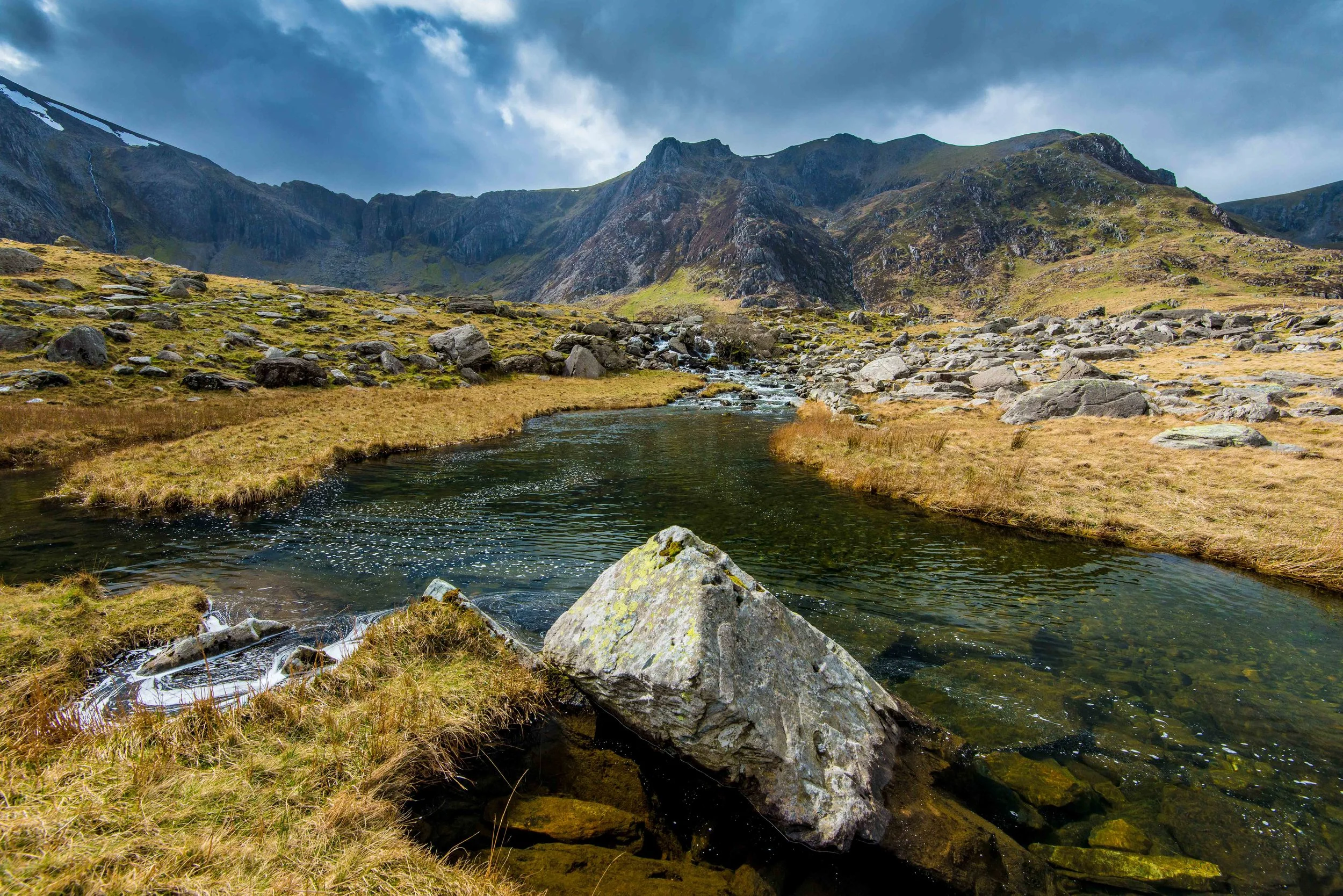 A stream flows from Llyn Idwal