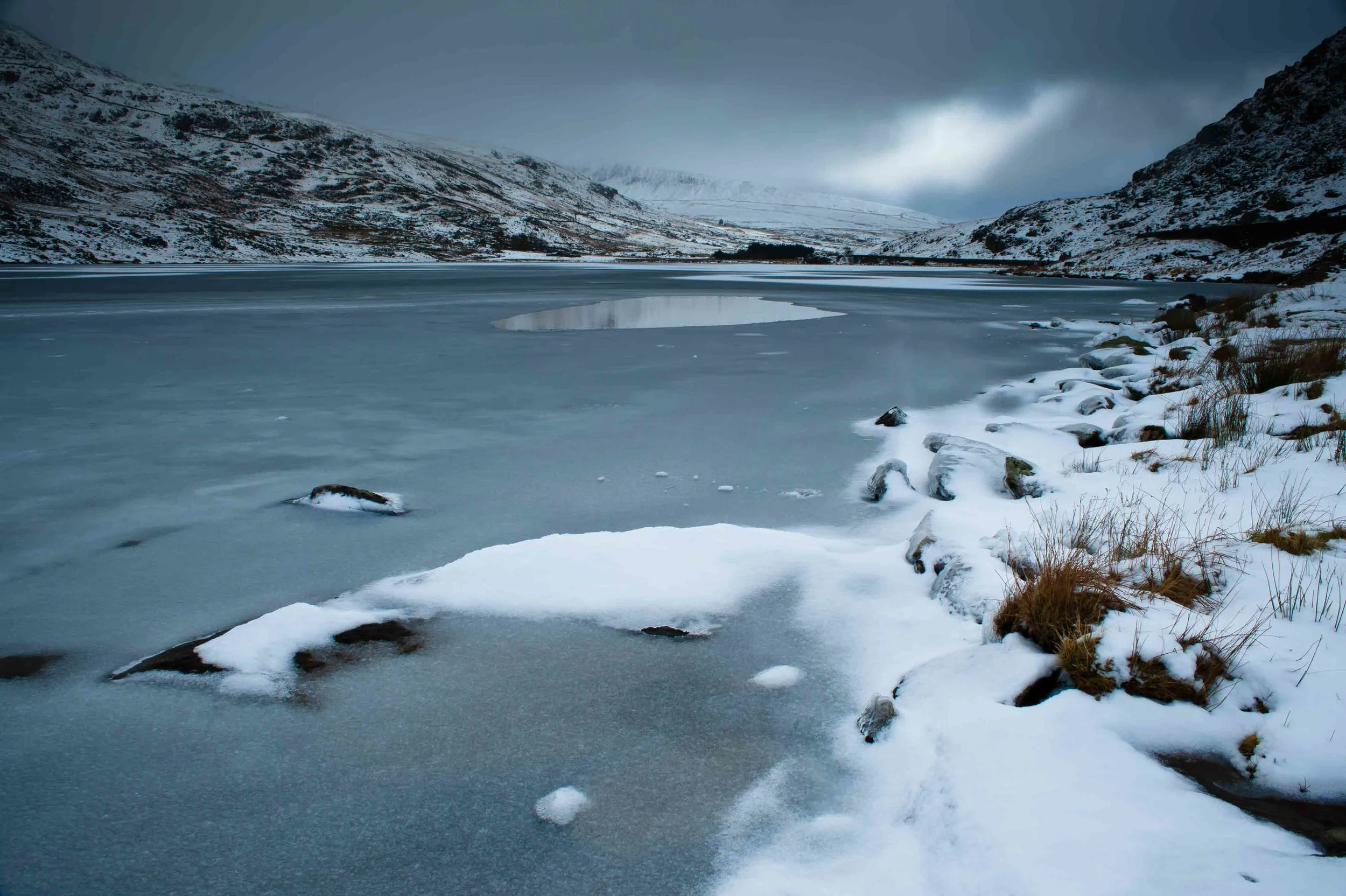Llyn Ogwen first winter ice