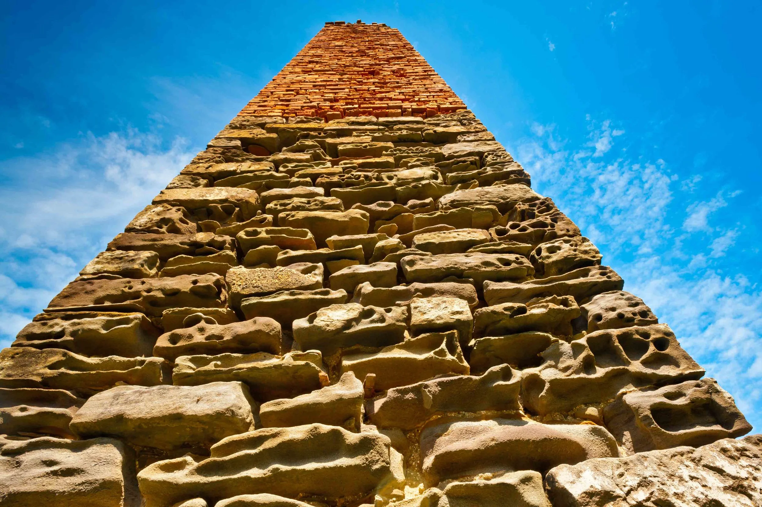 Trefran chimney eroded sandstone