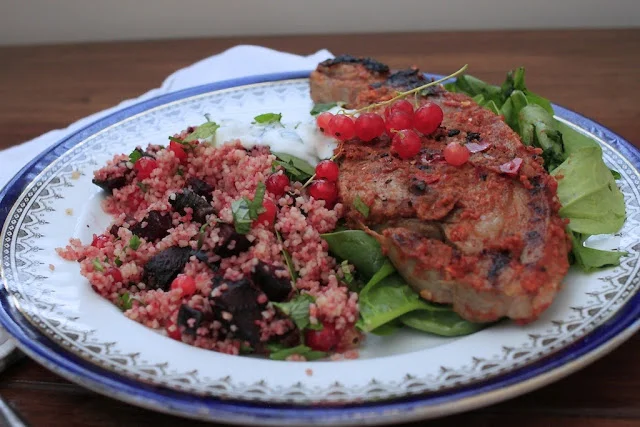 Harissa Lamb With Redcurrant And Beetroot Couscous Nutmegs Seven