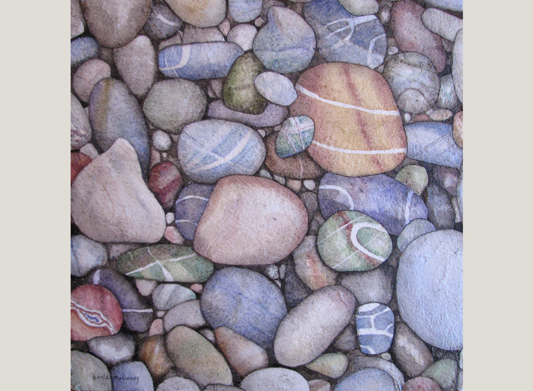 Tumbled Beach Pebbles IV