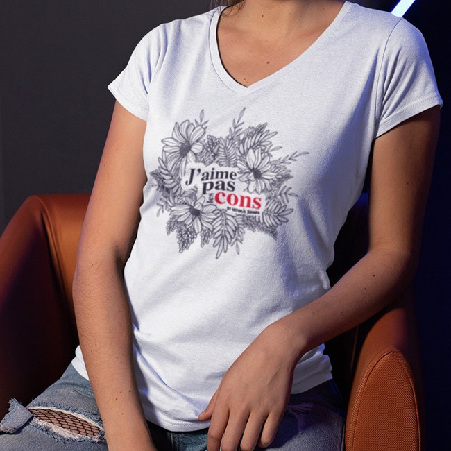 Tshirt "J'aime pas les cons" by Nathalie Jomard