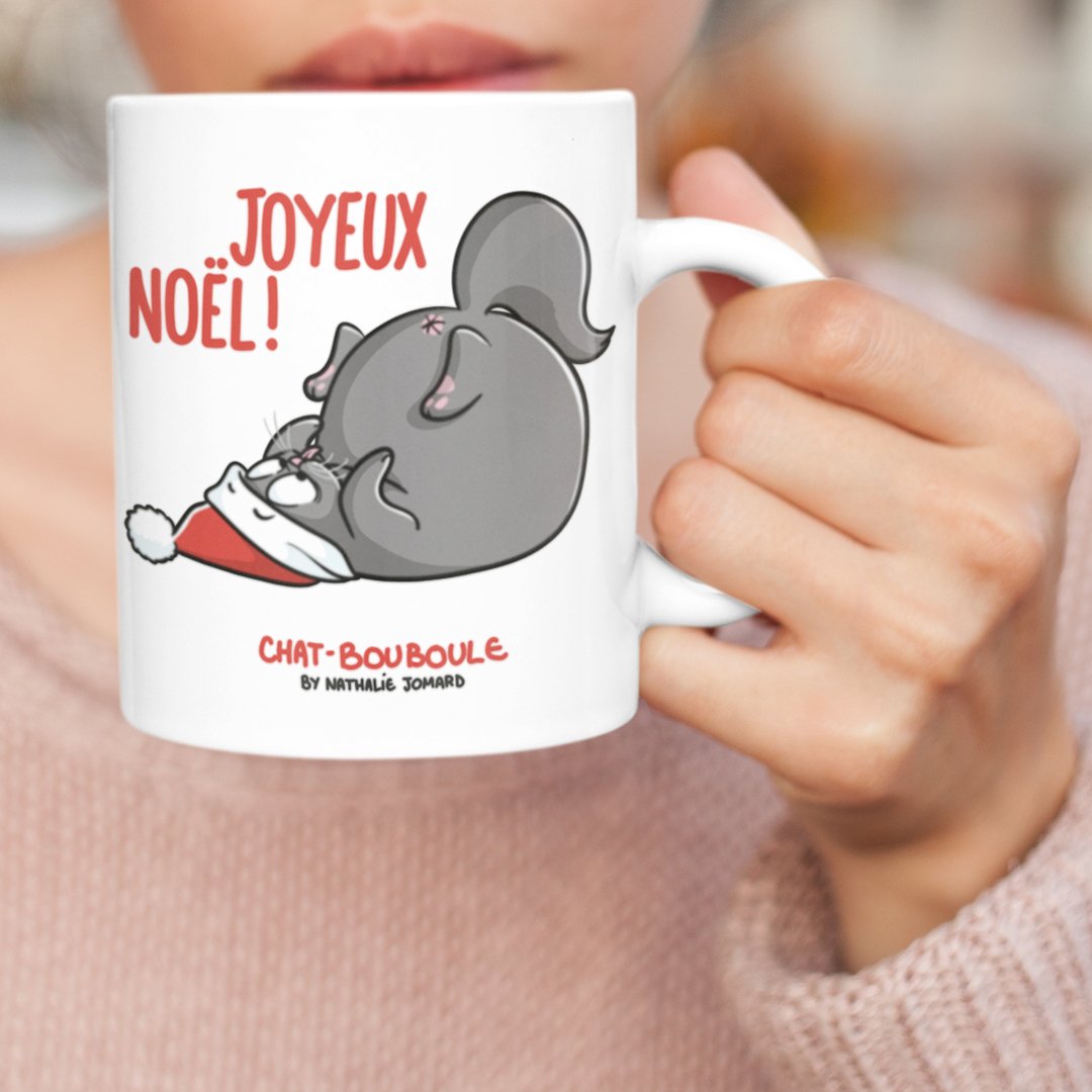 Nathalie Jomard - Joyeux Noël Chat-Bouboule Mug.jpg