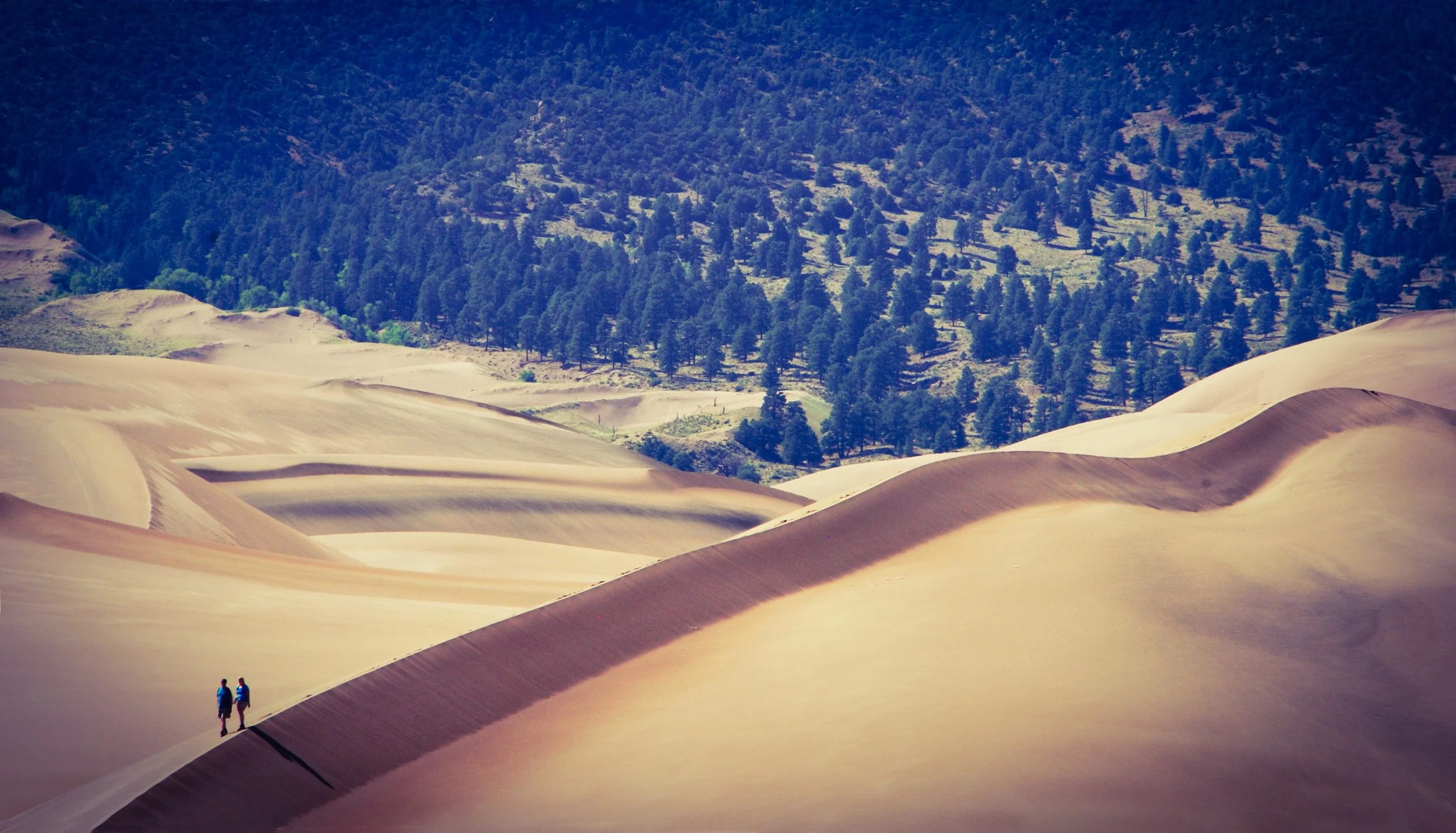 A Couple Walks Along A Dune Ridge - NPS Photo