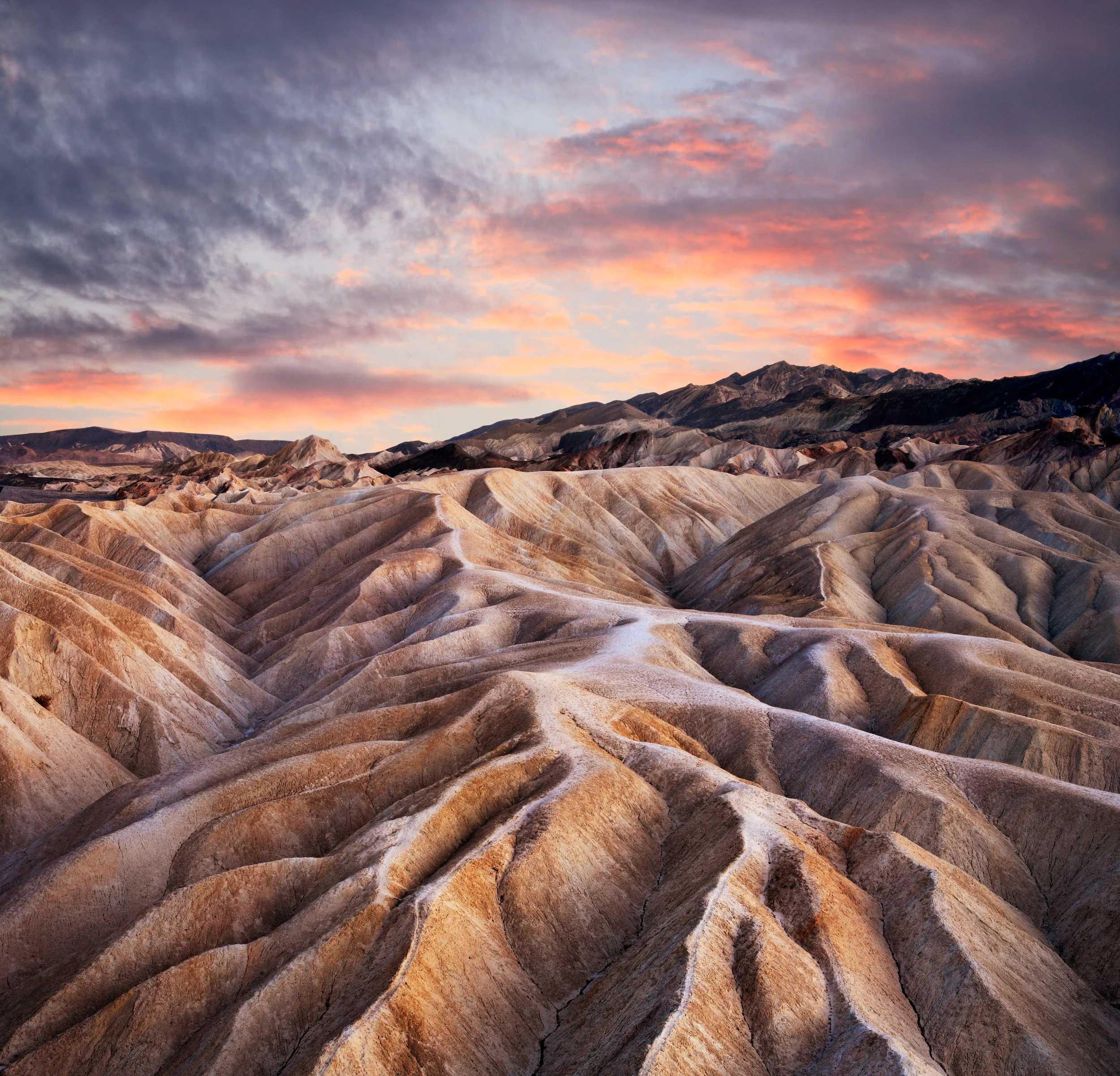 Heavily Eroded Ridges At Zabriskie Point - Death Valley National Park - California - (PHOTO: DOUG LEMKE/SHUTTERSTOCK)