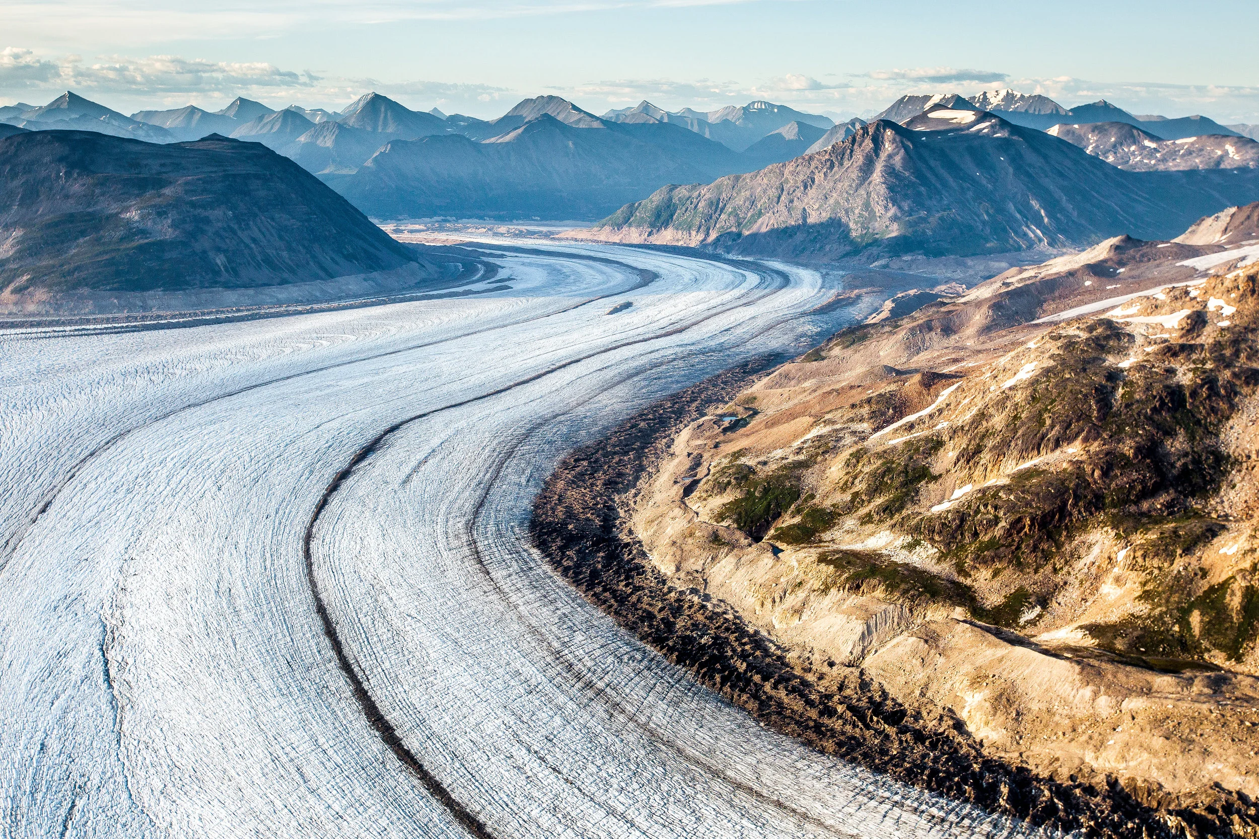 SUNSET ON BREMNER GLACIER