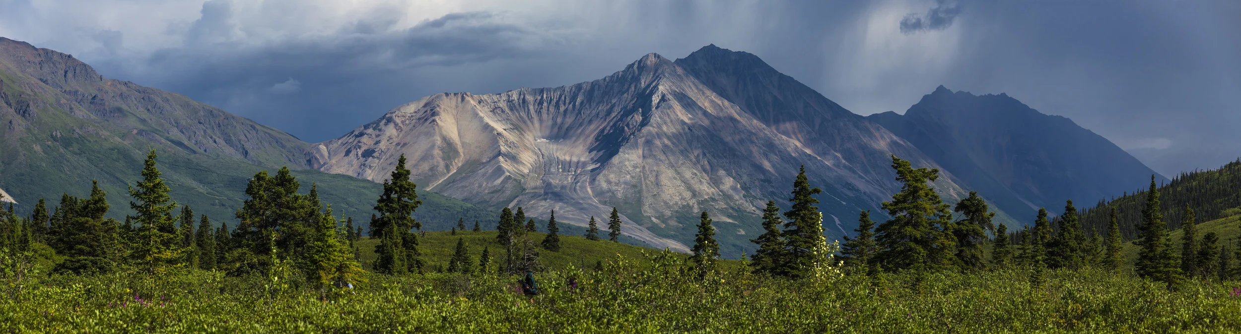 PORPHYRY MOUNTAIN & NATIONAL CREEK ROCK GLACIER FROM DONOHO BASIN - (PHOTO: NPS/ JACOB W. FRANK)