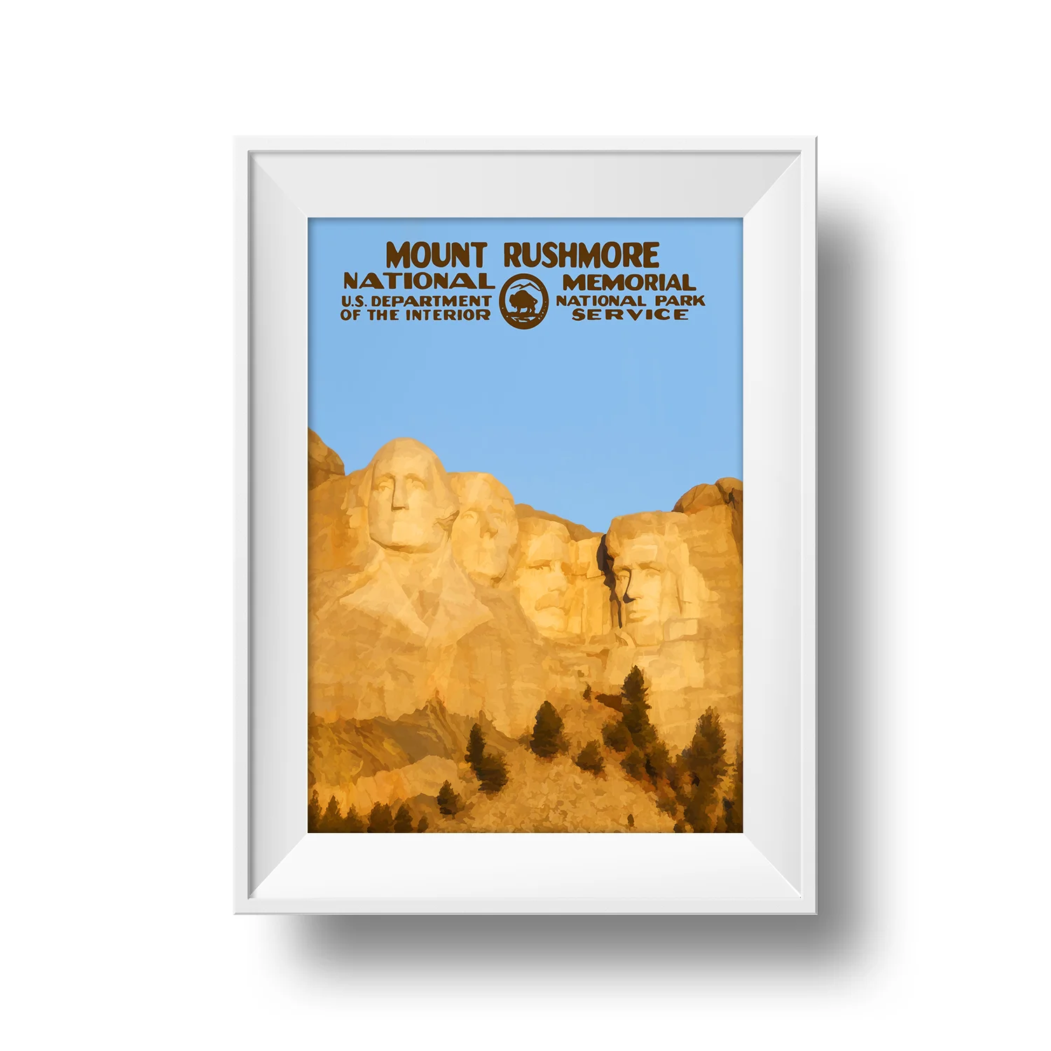 Mount Rushmore National Memorial Travel Poster