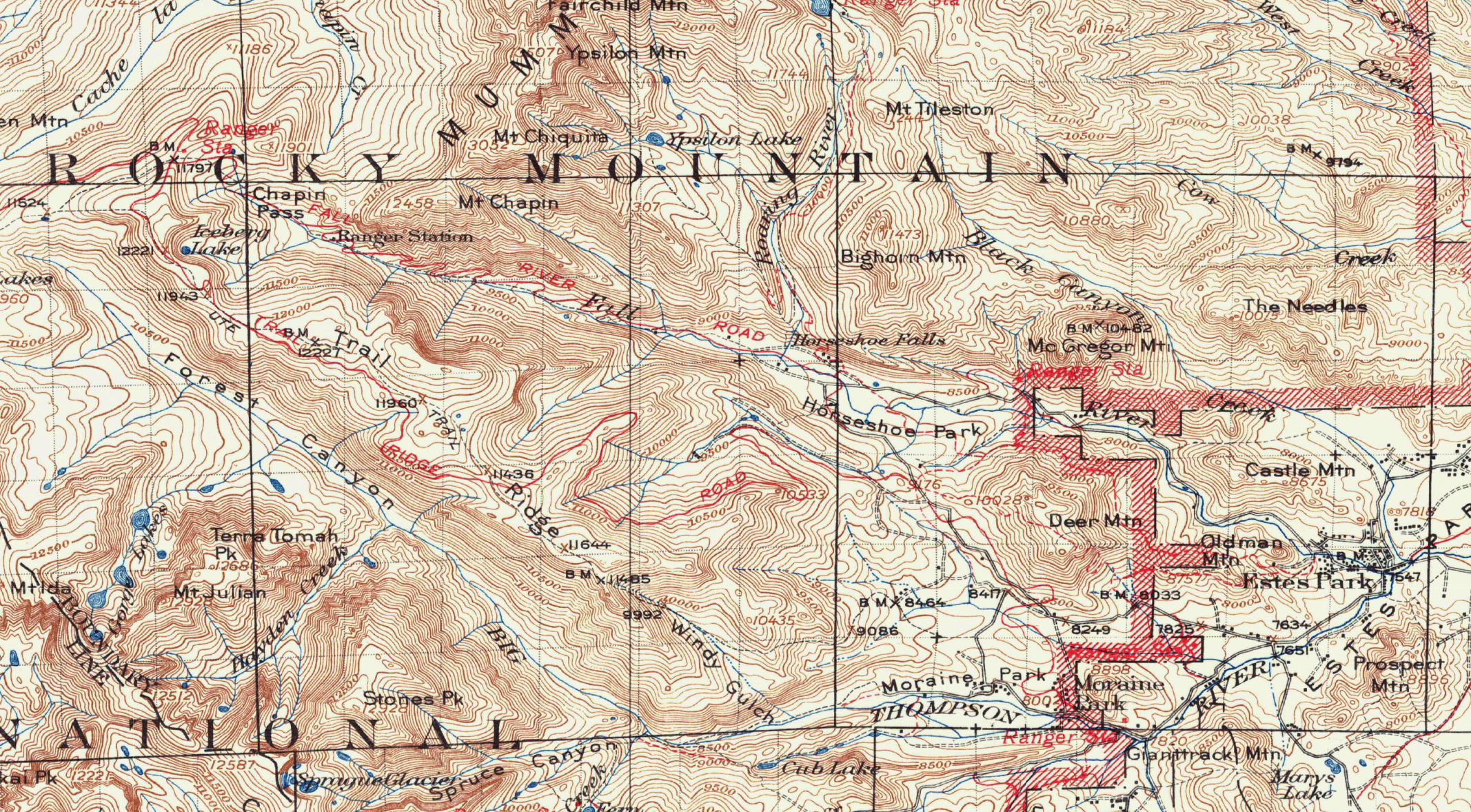 rocky mountain national park map
