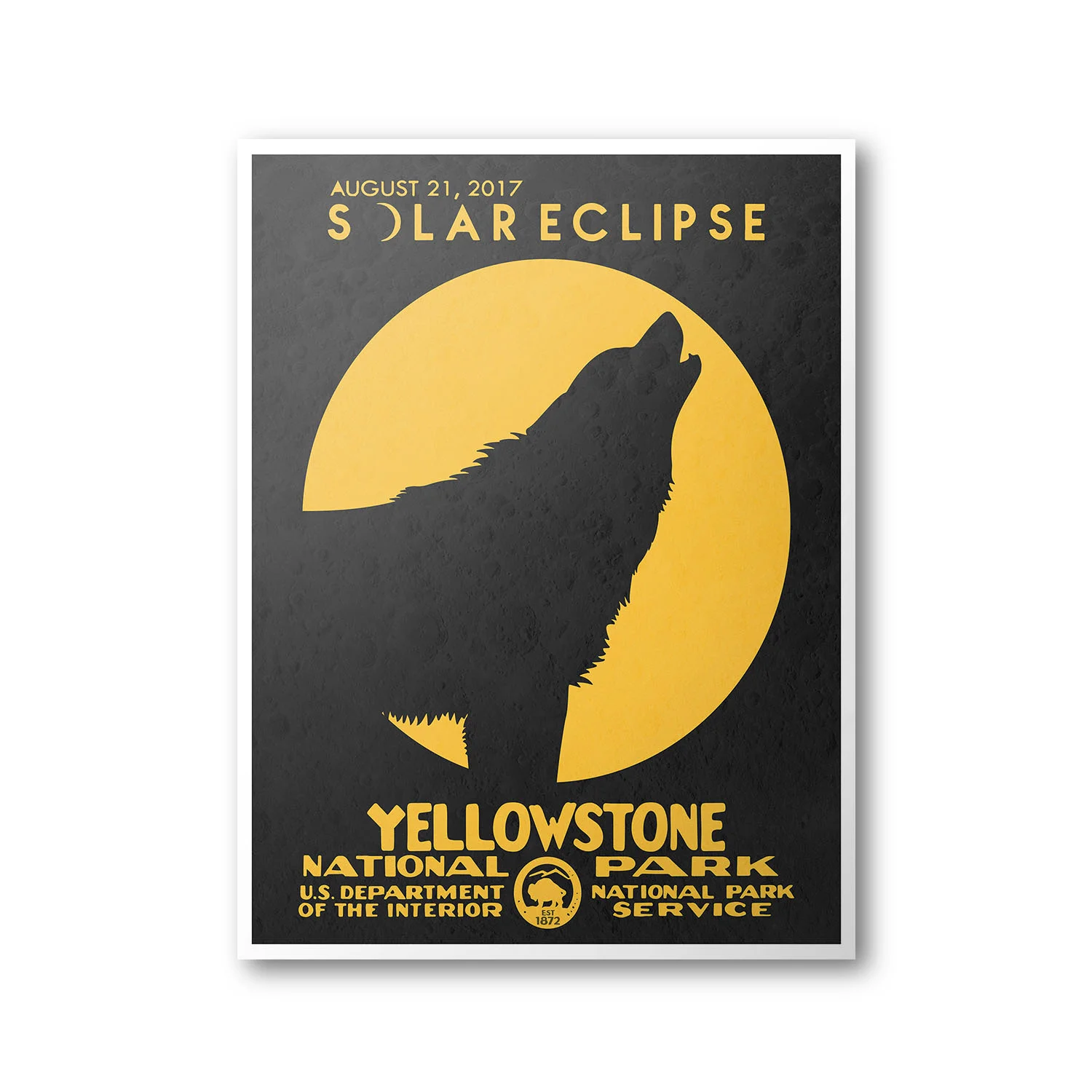 Yellowstone National Park Solar Eclipse 2017 Poster