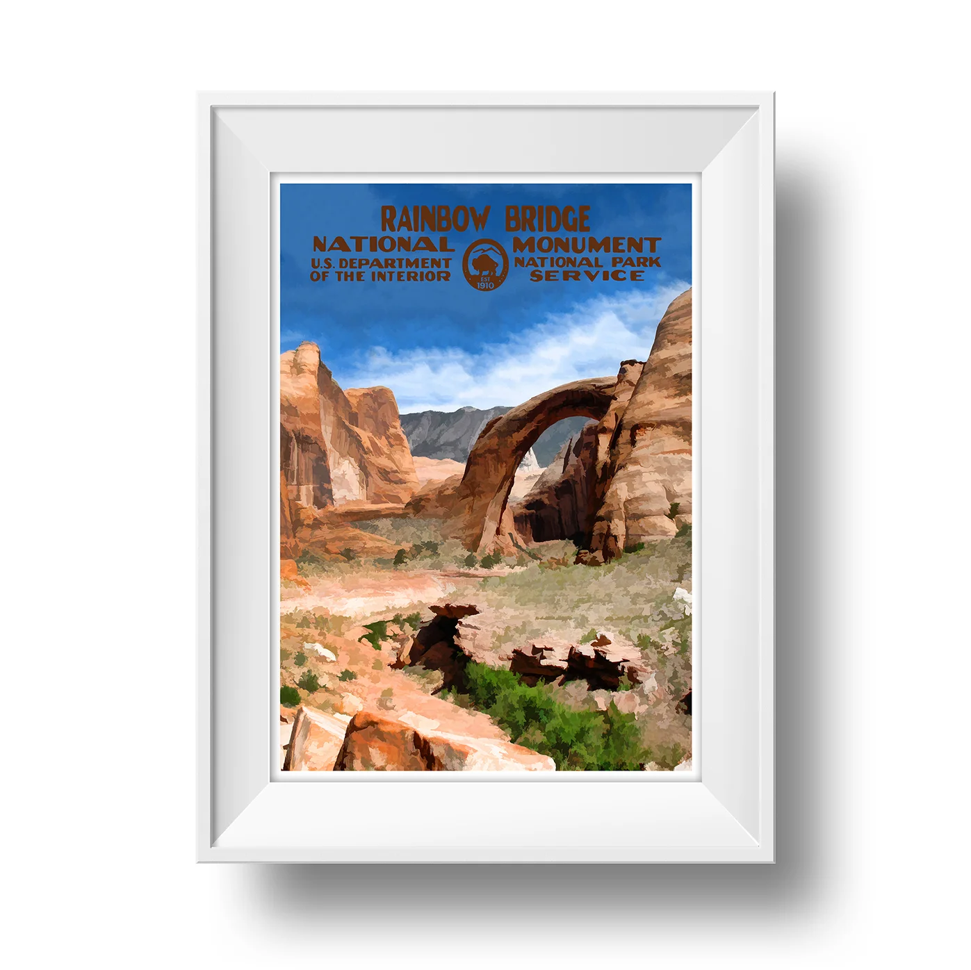 Rainbow Bridge National Monument Poster | National Park Poster | National Park Postcard | National Park Print | WPA Poster | WPA Postcard