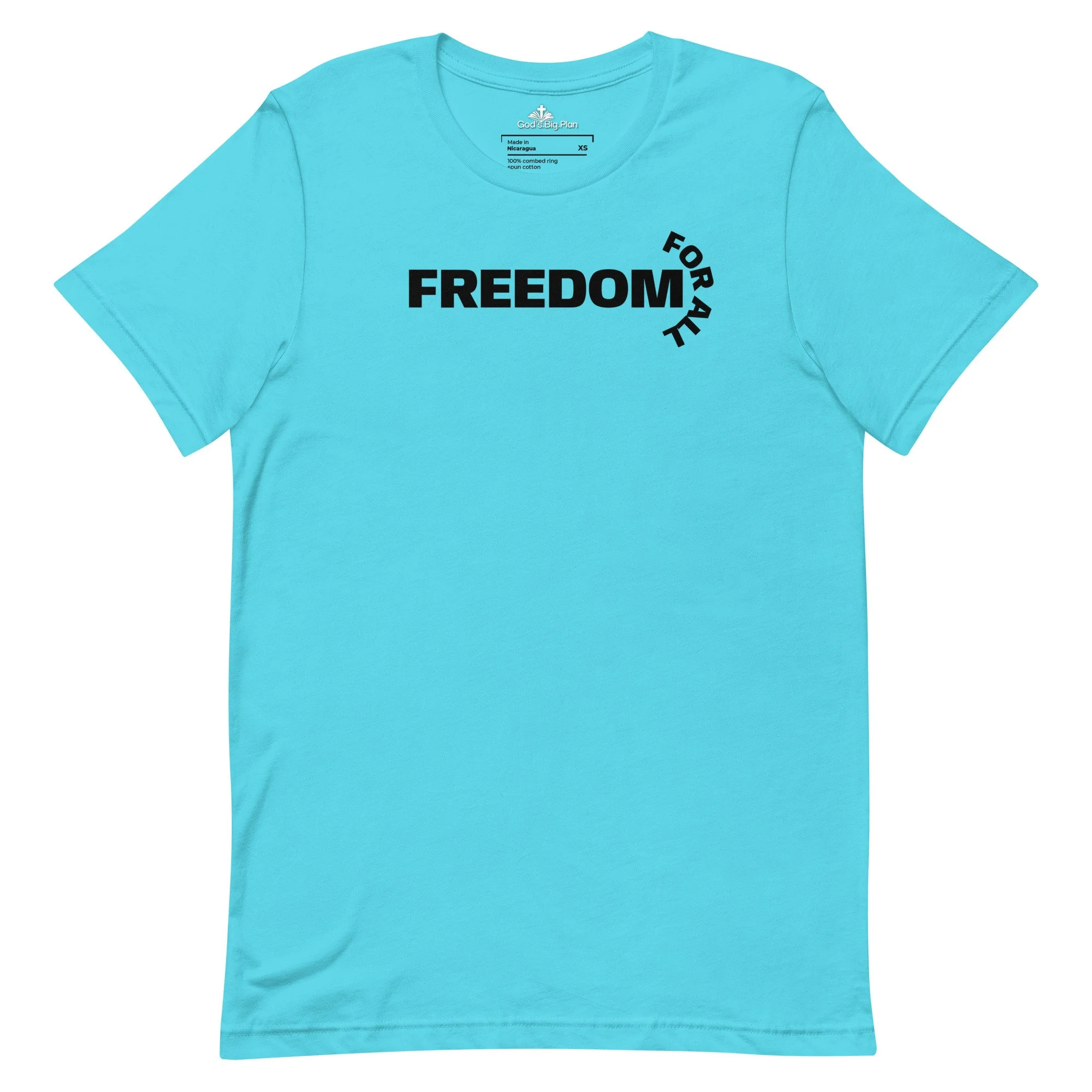 unisex-staple-t-shirt-turquoise-front-68c33af722ec9.jpg