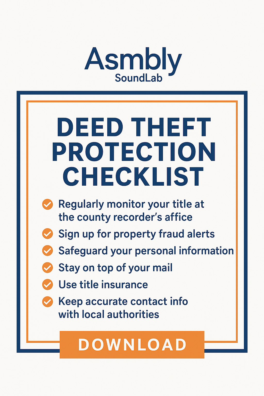 The Deed Theft Prevention Checklist