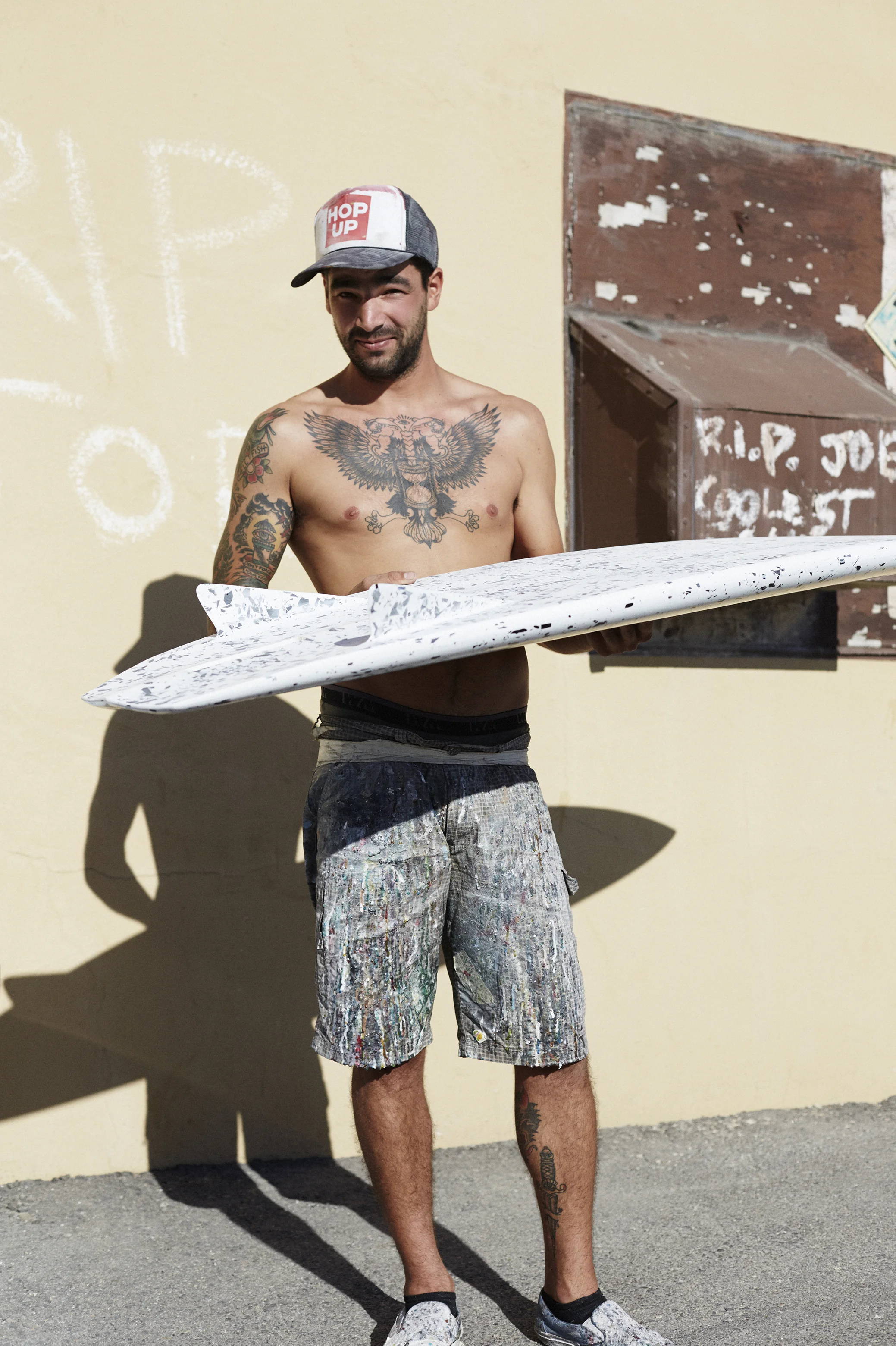 Paul with a Russ Short 3, shaped by Malcolm Campbell
