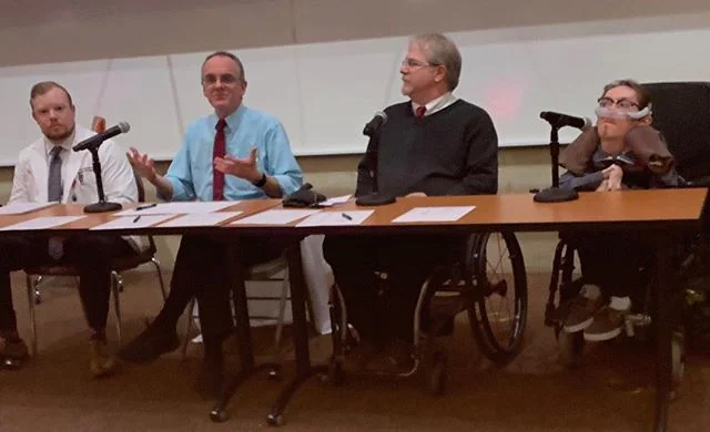 So honored to have spoken to almost 200 first year med students about patients with disabilities