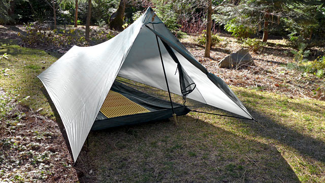 Tarptent ProTrail - 26 ounces - watch out, some of these require trekking poles! Or you can purchase a pole for many of them.
