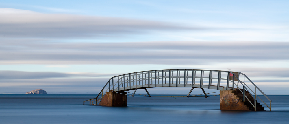 The Bridge to Nowhere, Belhaven Beach, Dunbar. 