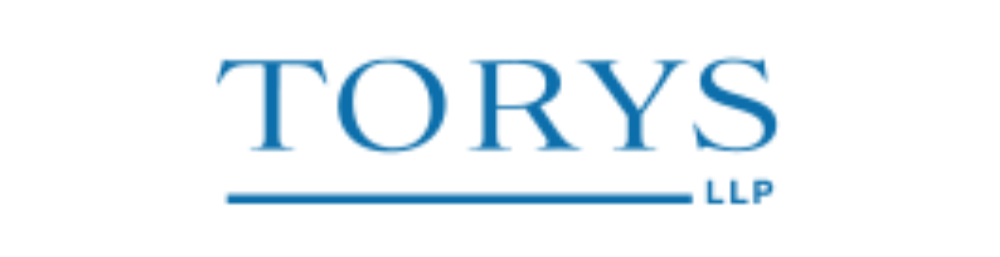 Logo of Torys LLP law firm with blue text.