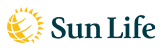 Sun Life logo with blue text and a yellow sun emblem