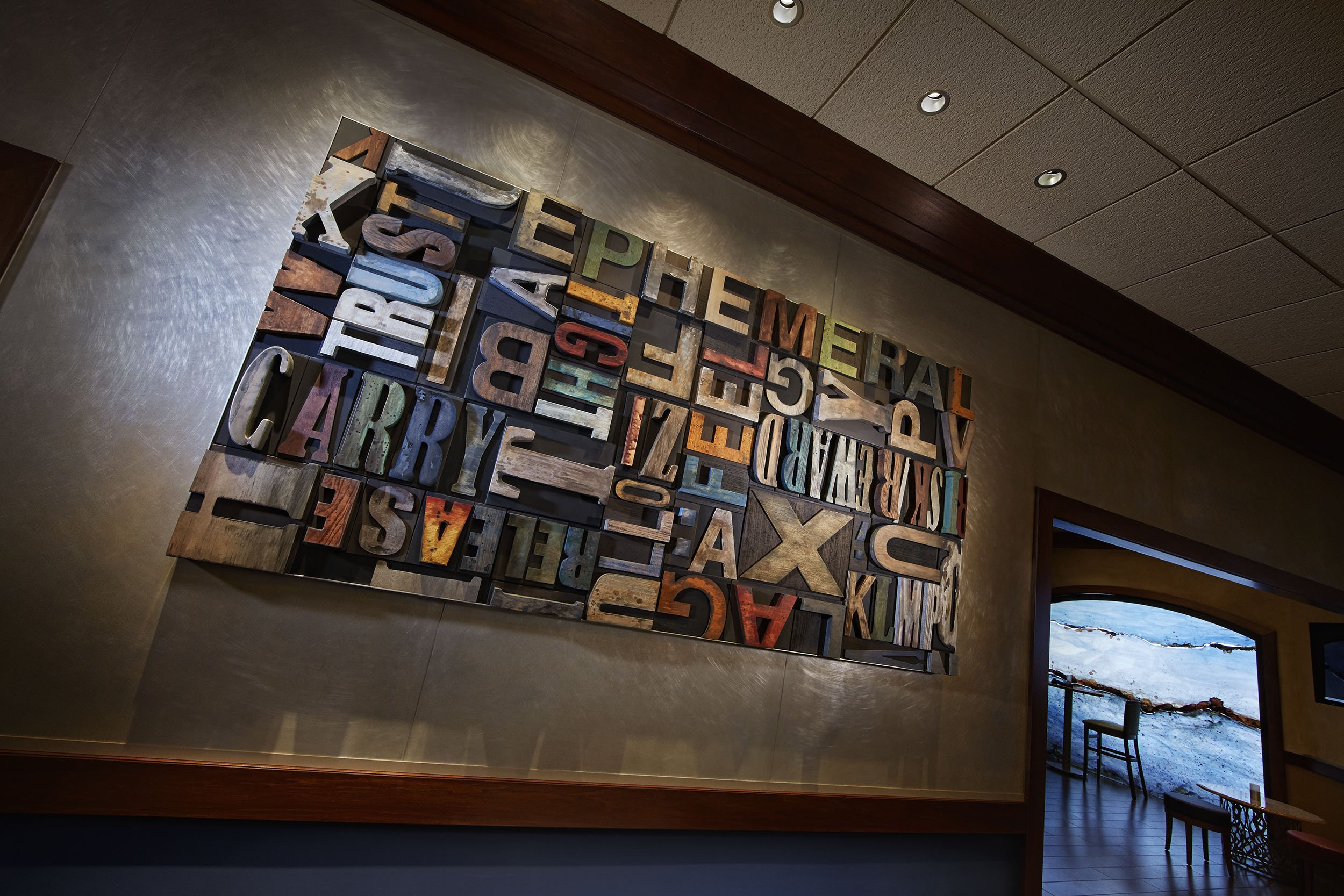 River Club of Mequon Typographic Wall Art
