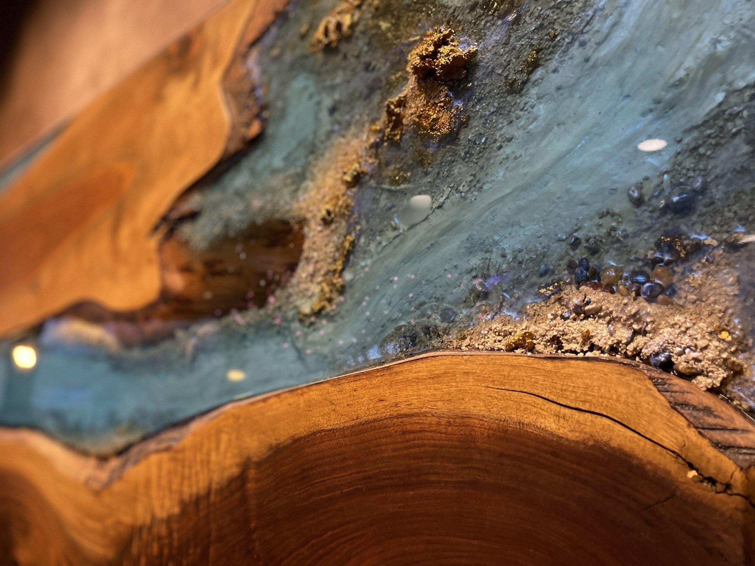 River Club of Mequon Live Edge Resin Wall Art