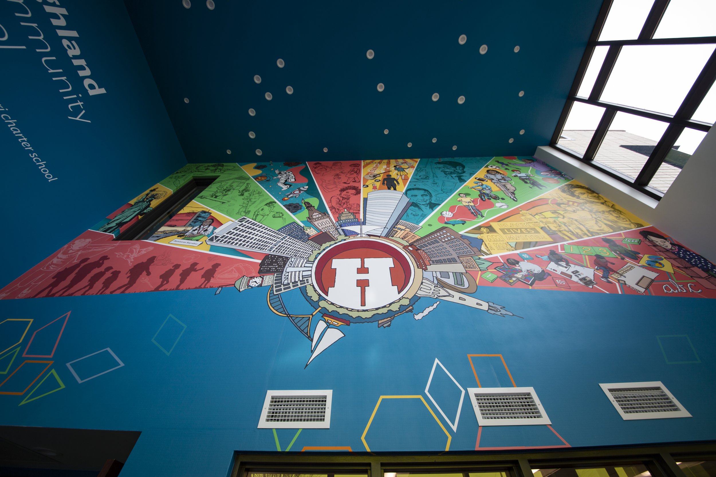 Highland Community School Digital Mural