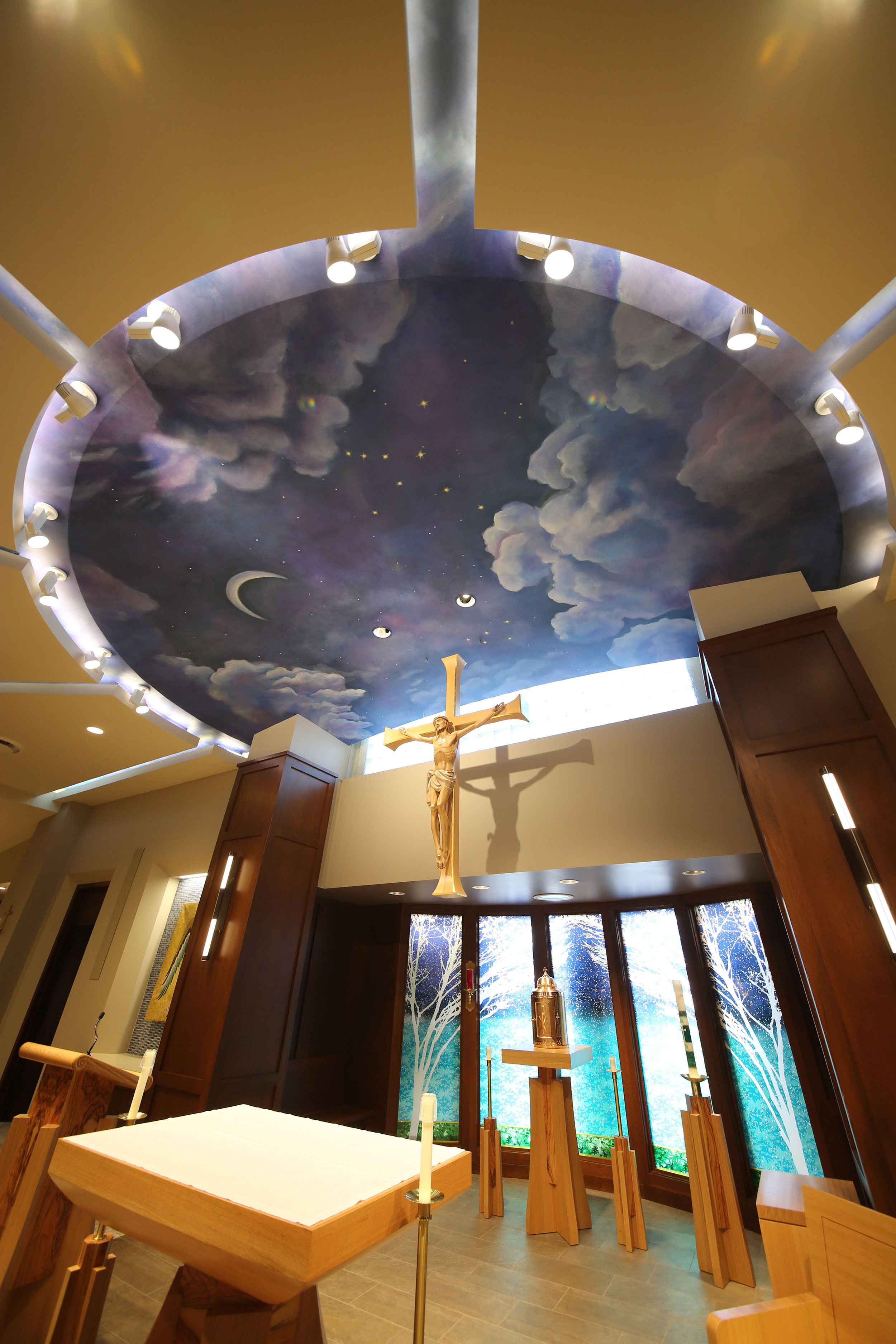 Divine Savior Holy Angels High School | Mother of Our Savior Chapel | Hand Painted Mural
