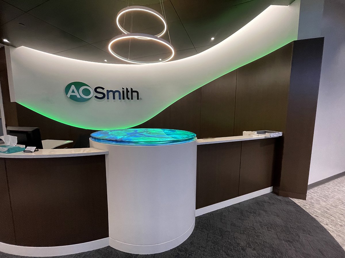 AO Smith | Epoxy Resin Countertop with LED Lighting