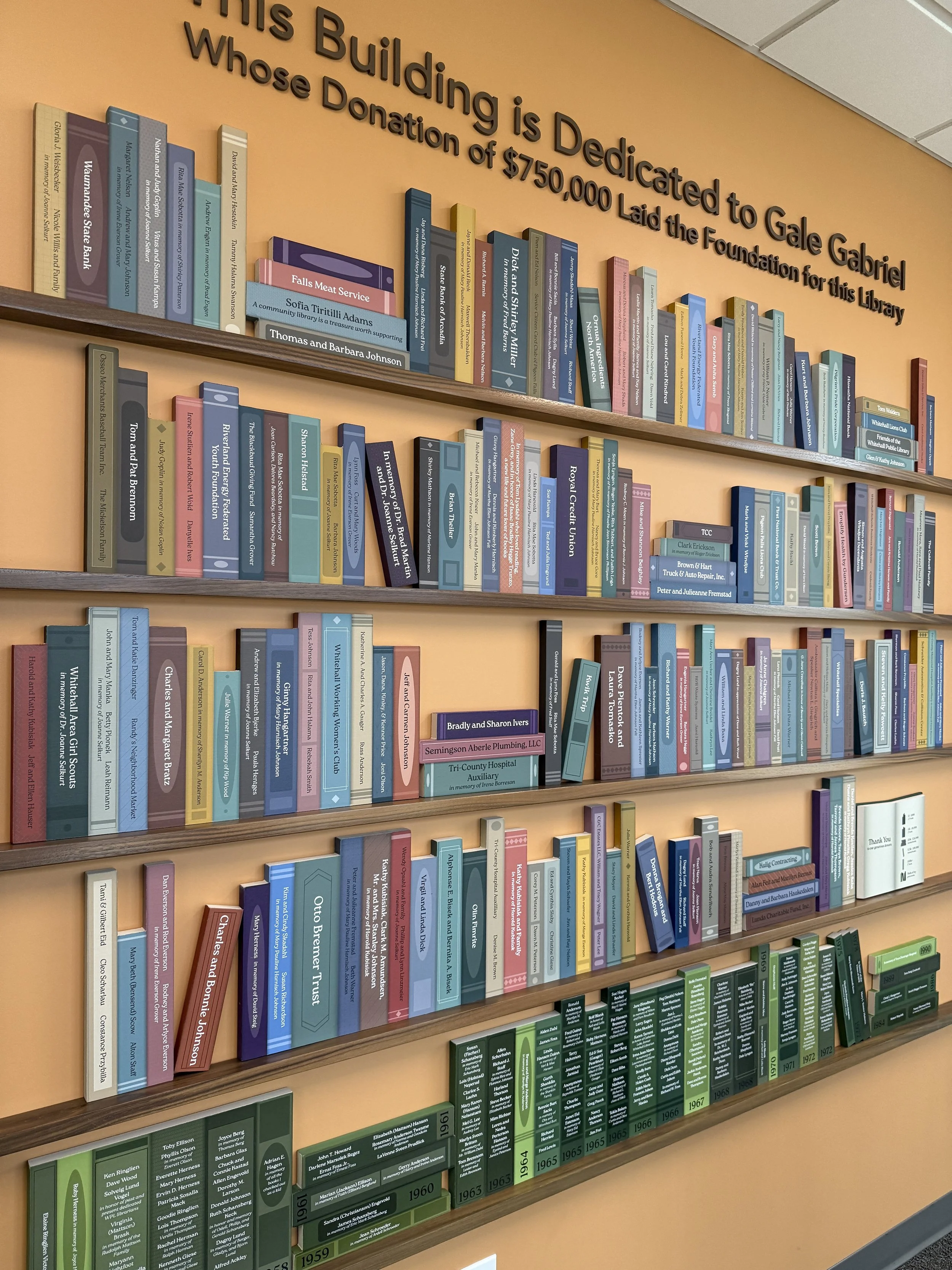 Whitehall Community Library Donor Recognition