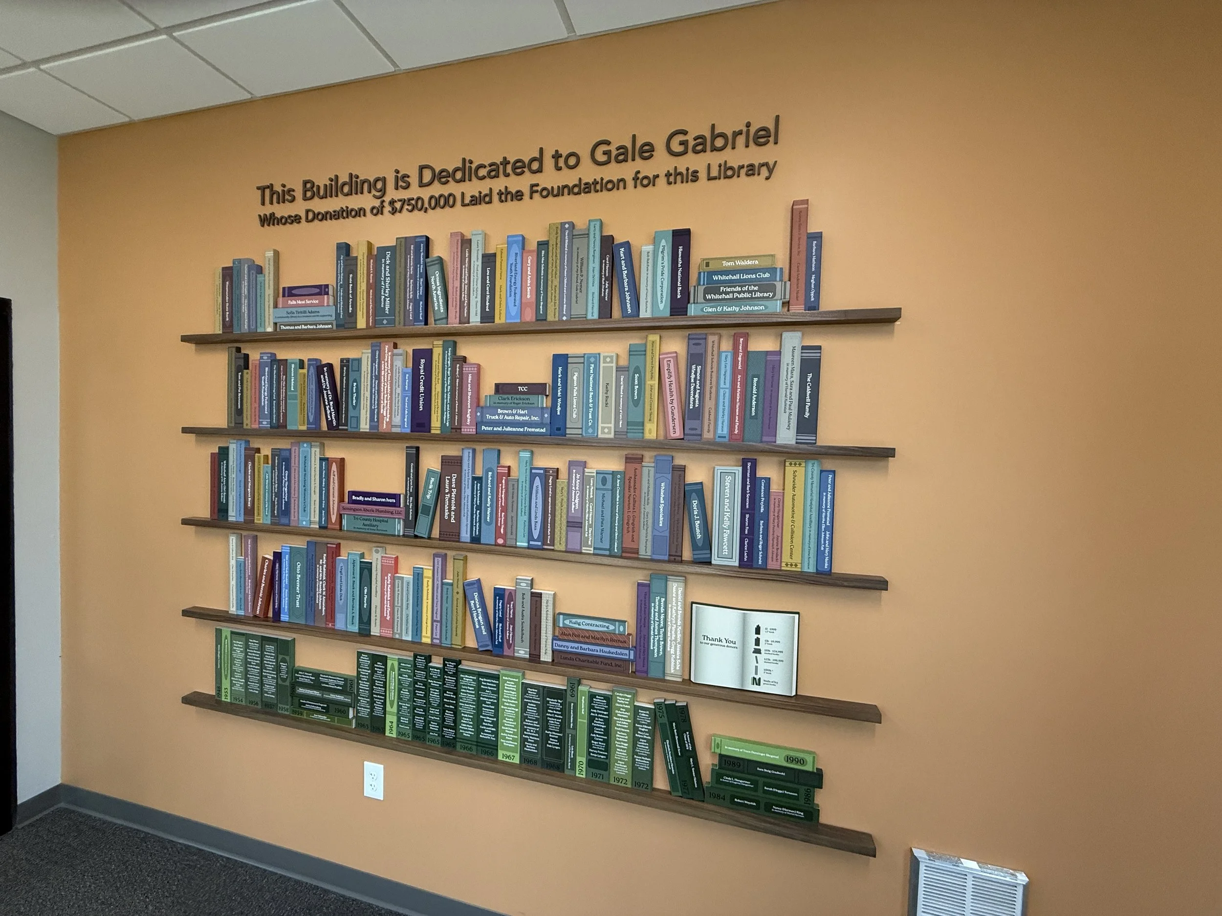 Whitehall Community Library Donor Recognition