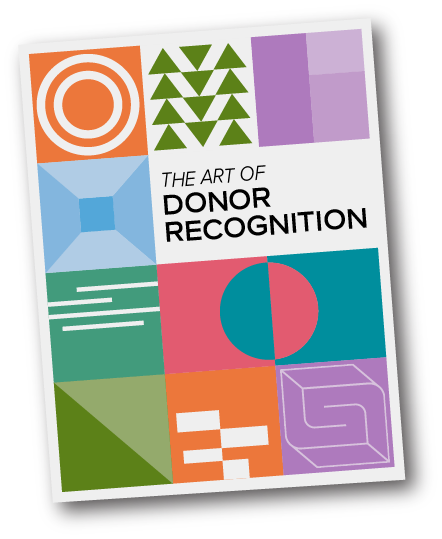 Cover of The Art of Donor Recognition planning guide from Spolar Studio.