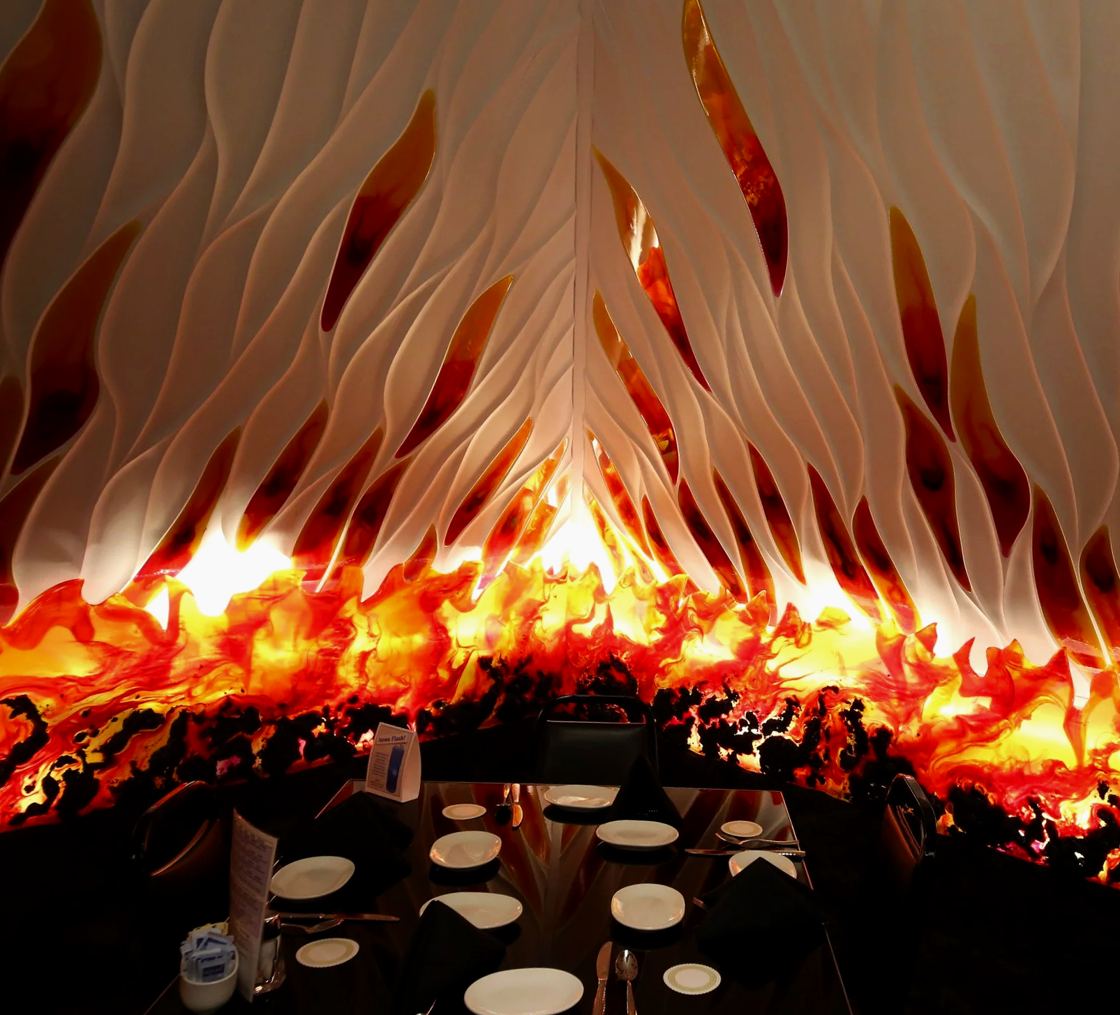 Custom themed interior at Fireside Theatre featuring immersive environmental design, architectural details, and specialty finishes.