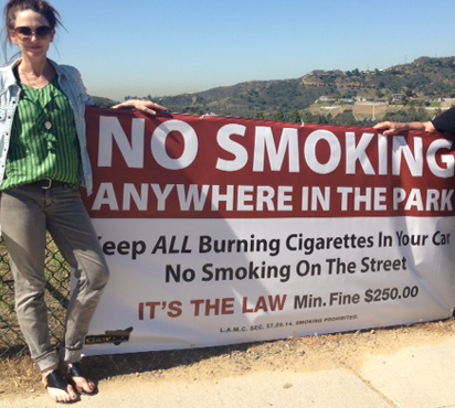 2013 CLAW banner in Hollywood Hills