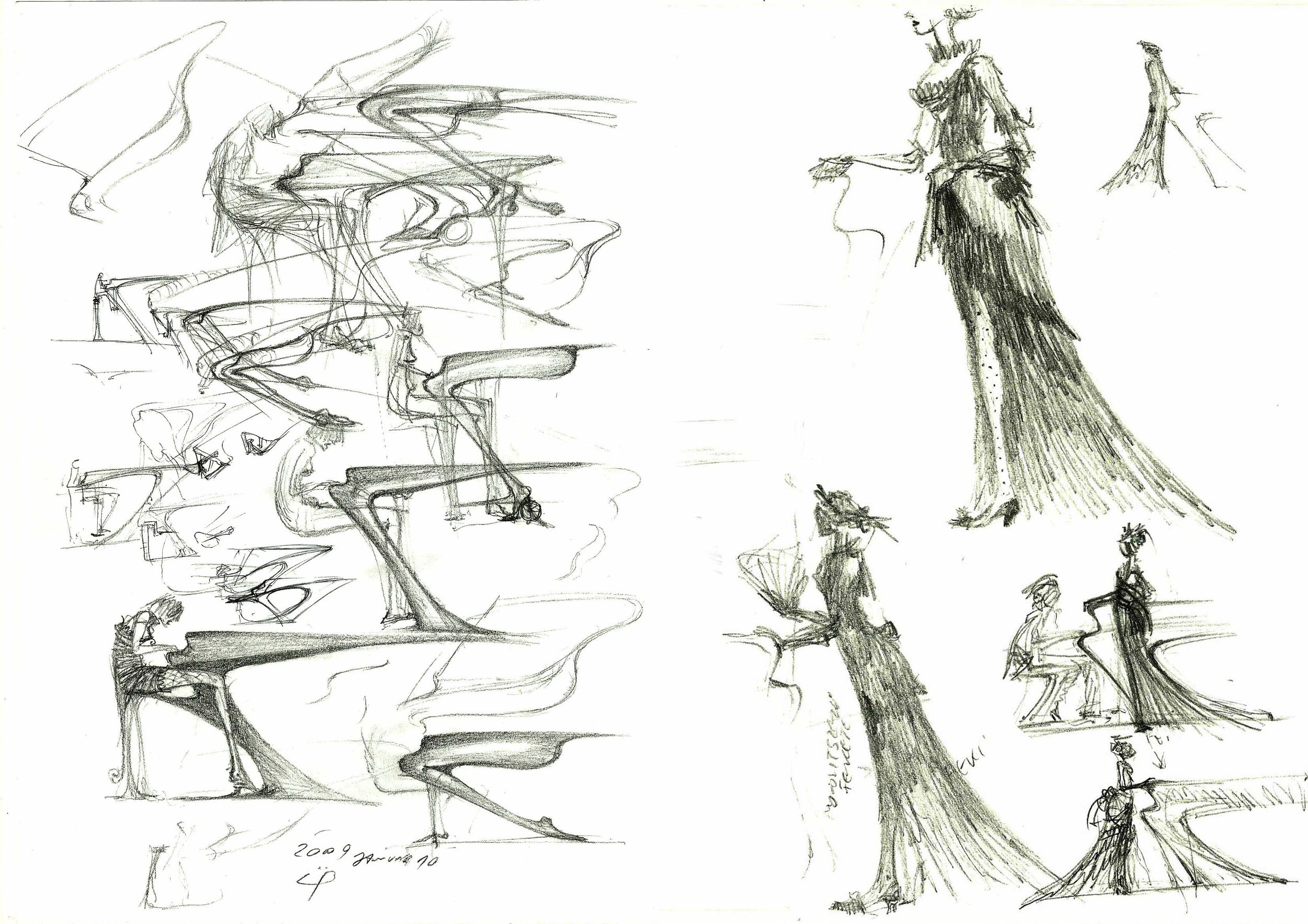 Original sketches by Péter Üveges