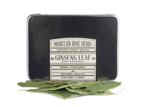 Mountain Rose Herbs PCO Forest Grown American Ginseng Leaf . Whole roots and whole plant extracts are also available from their website. 