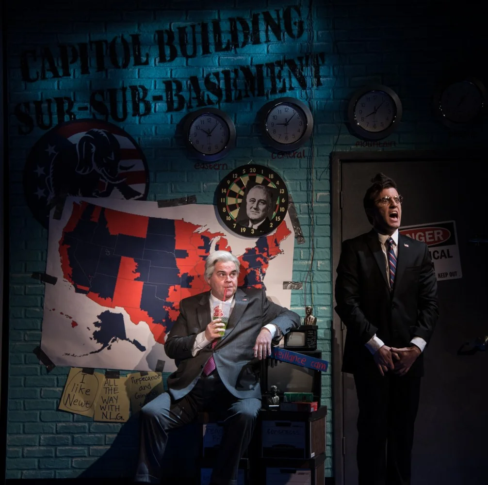 John Treacy Egan as Newt Gingrich and Kevin Zak as Kenneth Starr