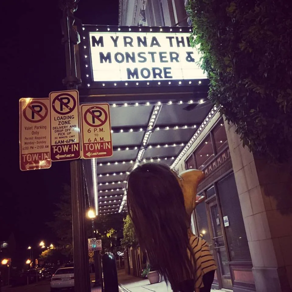 Myrna at her screening. Looking good!