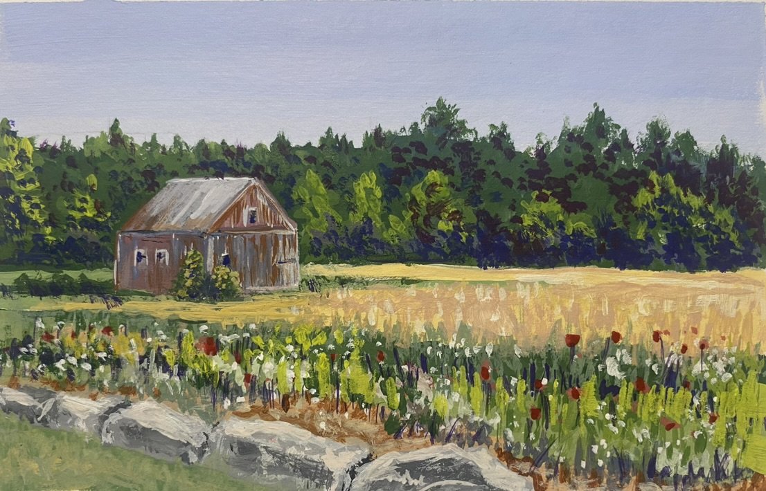 Barn on Burkhaven Hill 5x7