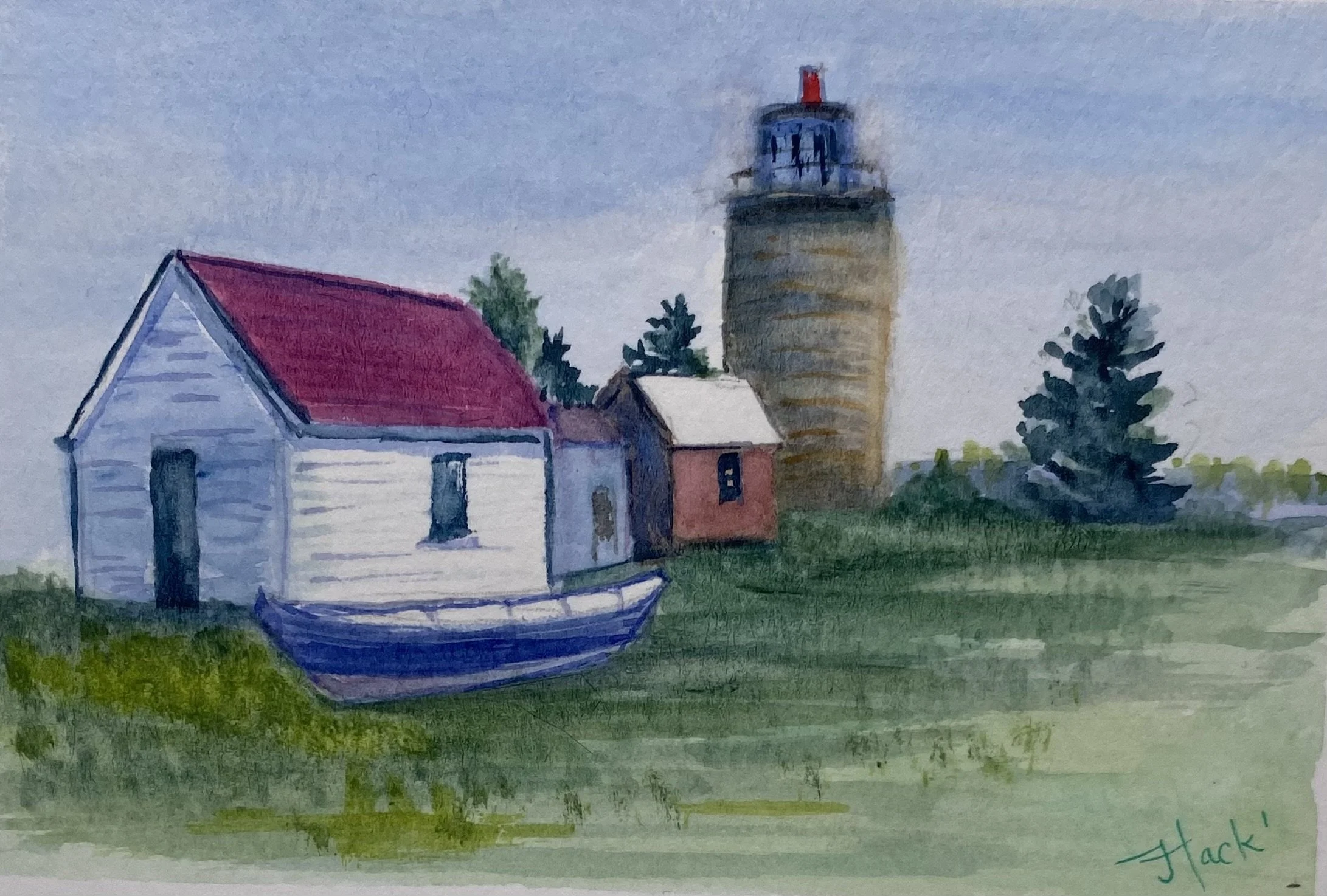 Mohegan Island Lighthouse, Maine 4x6