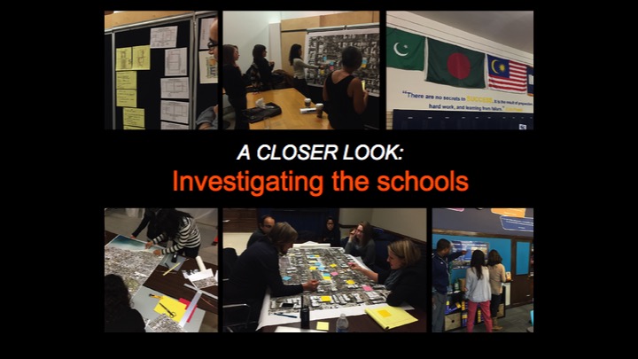 A montage of our process of initial research of the two schools