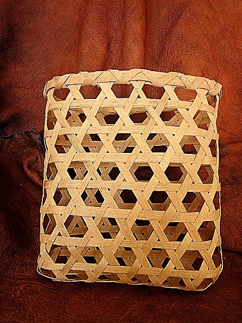 Black Ash Hex Weave basket