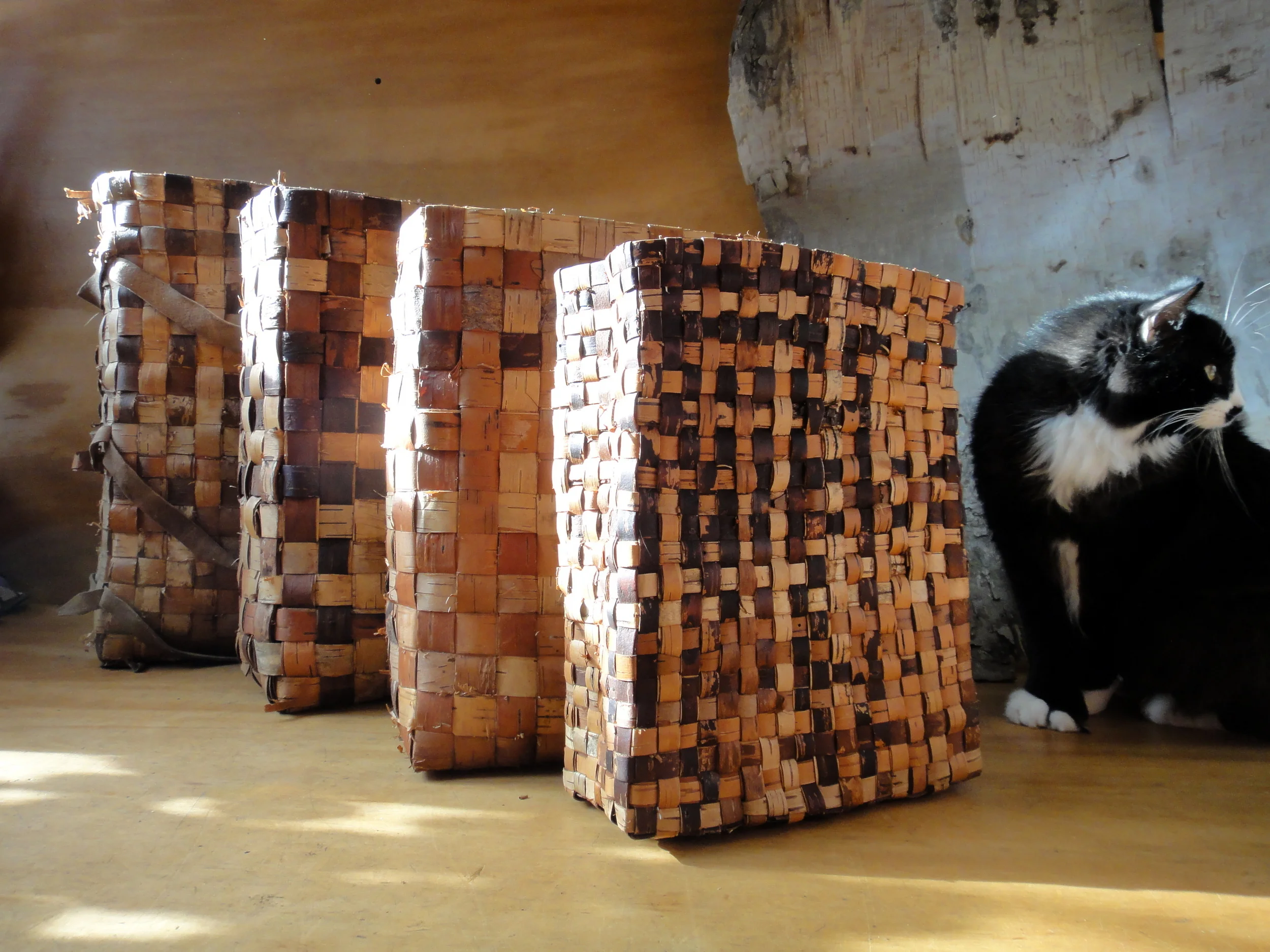 Nesting Birch bark baskets