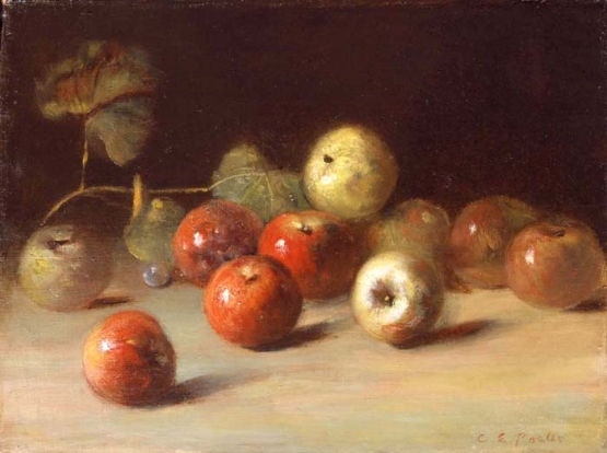 "Apples", by Charles Ethan Porter. References to the work of a former neighbor in time and space. Wikipedia's fine Biography of Charles Ethan Porter at this link - click, please. Charles Ethan Porter (c. 1847 – March 6, 1923) was born near Hartford, and, among other things, was a protege of Mark Twain, who raised the money to send Mr. Porter to Paris to refine the training of the talented Rockville, Connecticut , Black American native. He is said to have painted in the Florentine style and always elegantly. His works are found in the leading collections of the world and spotlighted - top honors- in Black American Culture venues. At one time, his artwork was so much in demand he kept a studio on Fox Hill in Vernon, Connecticut AND one in Hartford. All sources agree his work was later suppressed by racial discrimination, only to triumphantly re-emerge in these more correct times. But many of his paintings remain hidden, from those old days, and then rediscovered by descendants. The new day we enjoy today is making it possible for all to enjoy his fine work once more...... elle Vernon Historical Society in Connecticut, USA keeps a veritable shrine to his work. The town is very proud of his beginnings there. The State Historical Society and the Hartford Public Library and the Wadsworth Atheneum in Hartford are also fine resources, online and off. Links to Charles Ethan Porter art online... much of it from our Connecticut Historical or the the Amazing Mr. Driskell of Black American Arts Elite. This one from the Arts Center named for the famed David C. Driskell, http://www.driskellcenter.umd.edu/index.php Thomas Colville Fine Art, LLC http://www.thomascolville.com/index.cfm?pg=2&pgtitle=Inventory&m=a&k=281 Citizens of Color, 1863-1890: The Black Elite: The 'Talented ... Citizens of Color, 1863-1890: The "Talented Tenth". Charles Ethan Porter. Mounting racism certainly was a barrier that narrowed the ... http://www.hartford-hwp.com/HBHP/exhibit/05/3.html More about the Elite and the Talented Tenth I hope you will wish to Link to a Top Source for all things "Charles Ethan Porter" at the Vernon Connecticut Historical Society, located northeast of Hartford; we are apples and ice cream and once a Megapolis for Textiles. Vernon's Fox Hill with its three-state view was Mr. Porter's home for part of his life. Mr. Porter's archived writings include recommendation from Mark Twain, courtesy letters of introduction, and the Historical Society here has reverently Archived and shared his work and history. Mr. Porter's work and life are favorite local school display projects. Whatever your source, do look up his work - it is truly elegant and top-notch! Charles Ethan Porter, noted Black American Painter 