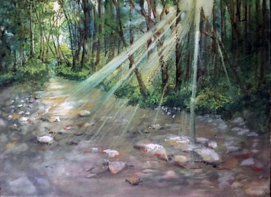 The painting sold this June! More like it on request. Thank you to the buyer!