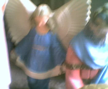 My angel is flapping her wings :-)