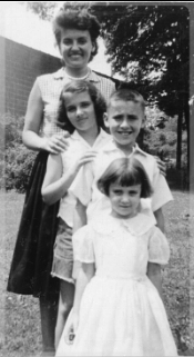 Mother, me, Rick and Lori 1959