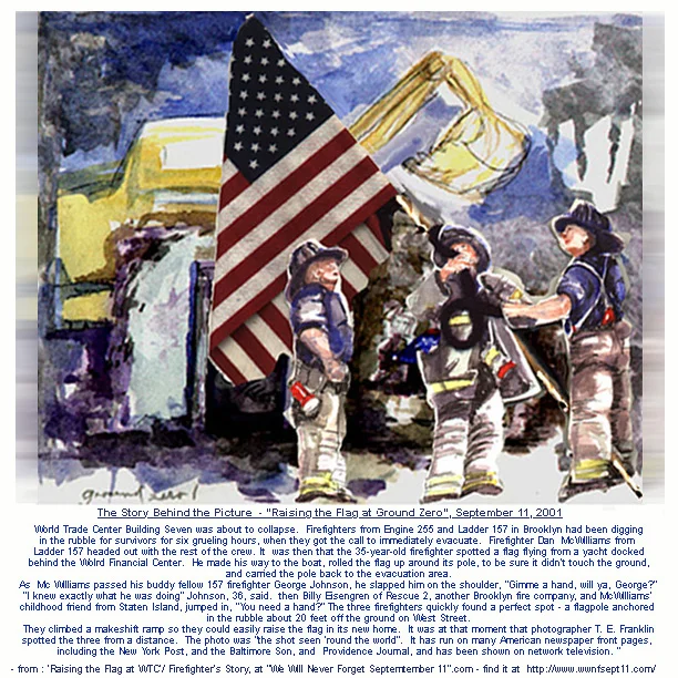 I did this soon after the day and in a shadowbox it was purchased and gifted to a school to help the children in this wonderful example of human goodness and loving, passionate patriotism.